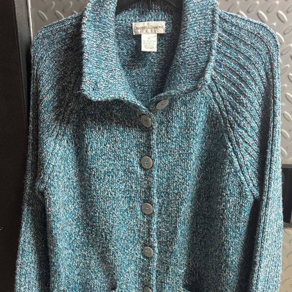 Draper's & Damon's Blue Button-Up Cardigan